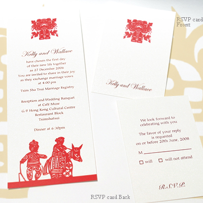 Chinese wedding invitation card format
