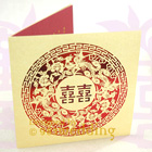 Lasercut Double Happiness Wedding Card