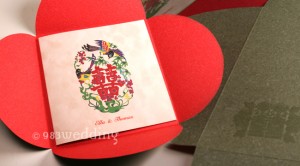 Traditional chinese paper cutting invitation