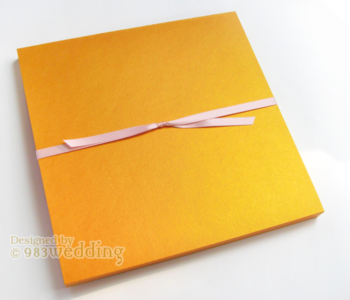 Exquisite Guestbook in Orange Color