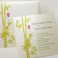 Bamboo Wedding invitation cards