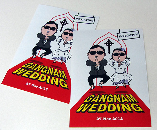 Gangnam Style Wedding Invitations
