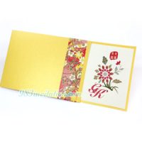 Japanese Flowery Love Story Wedding Card Design